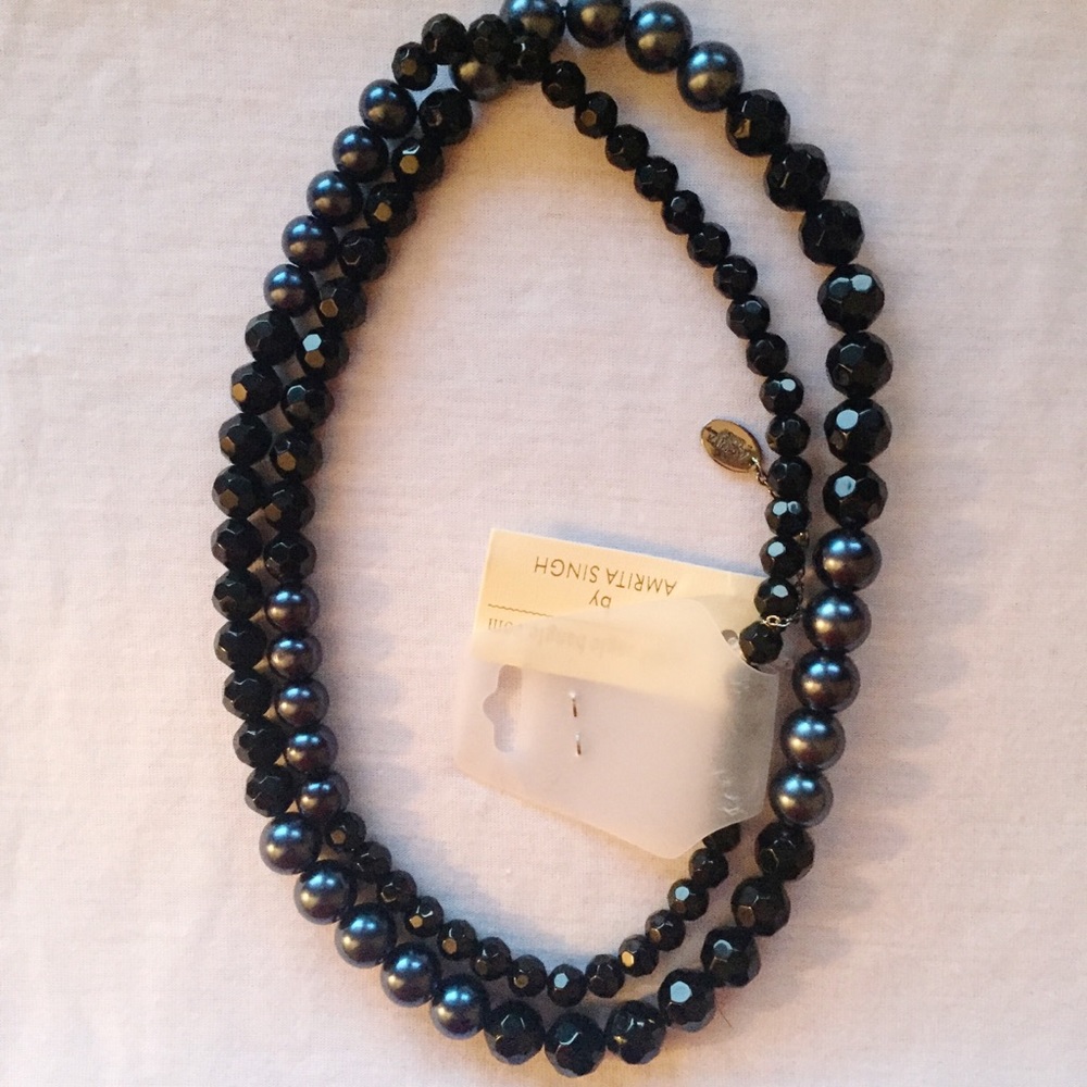 Amrita Singh Shannon Blue & Black Necklace